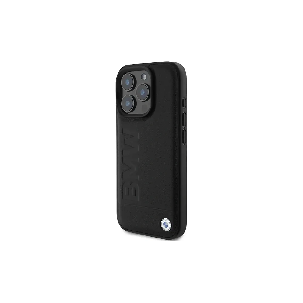 Etui BMW BMHCP16LSLLBK Apple iPhone 16 Pro hardcase Leather Hot Stamp czarny/black