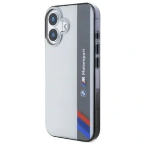 Kup BMW BMHCP16M23HTFEG Apple iPhone 16 Plus carcasă dură Motorsport IML Vertical Stripe gri - BMW746 - {ean13} - Sklep Home Screen