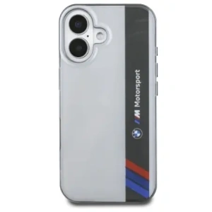 Kup BMW BMHCP16M23HTFEG Apple iPhone 16 Plus carcasă dură Motorsport IML Vertical Stripe gri - BMW746 - {ean13} - Sklep Home Screen