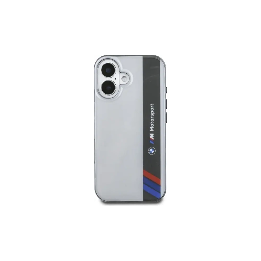 Etui BMW BMHCP16M23HTFEG Apple iPhone 16 Plus hardcase Motorsport IML Vertical Stripe szary/grey