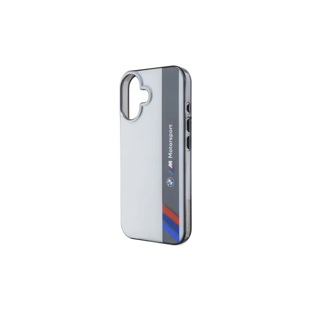 Etui BMW BMHCP16M23HTFEG Apple iPhone 16 Plus hardcase Motorsport IML Vertical Stripe szary/grey