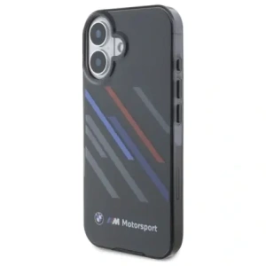 Kup BMW BMHCP16M23HTRAK Apple iPhone 16 Plus husă dură Motorsport IML Dungi aleatorii negru - BMW748 - {ean13} - Sklep Home Screen