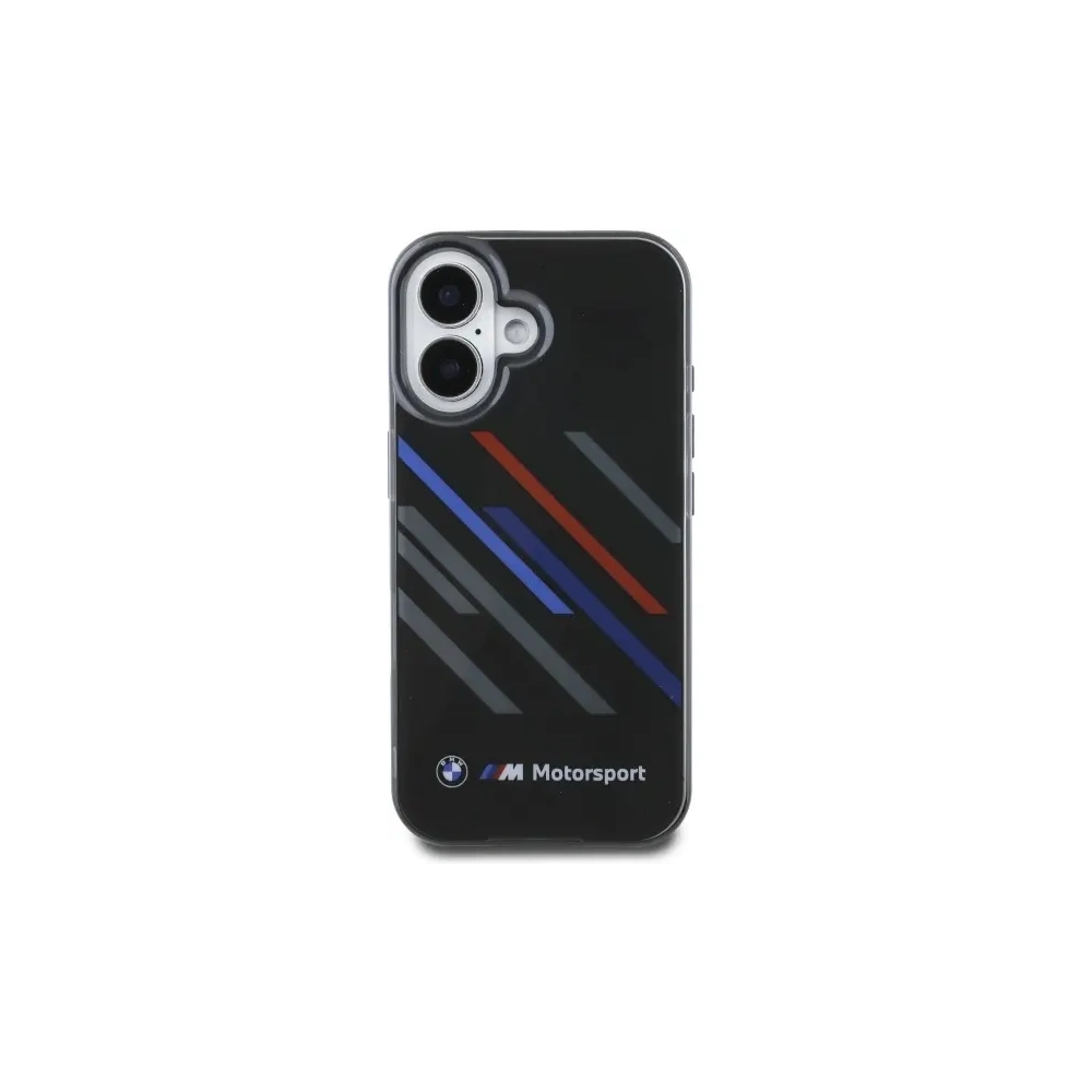 Etui BMW BMHCP16M23HTRAK Apple iPhone 16 Plus hardcase Motorsport IML Random Stripes czarny/black
