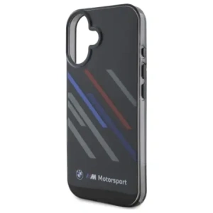 Kup BMW BMHCP16M23HTRAK Apple iPhone 16 Plus husă dură Motorsport IML Dungi aleatorii negru - BMW748 - {ean13} - Sklep Home Screen