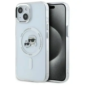 Kup Etui Karl Lagerfeld KLHMP15SHLSKCH Apple iPhone 15 hardcase IML Metal Karl&Choupette Head MagSafe biały/white - KLD21831 - {ean13} - Sklep Home Screen