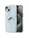 Etui Karl Lagerfeld KLHMP15SHLSKCH Apple iPhone 15 hardcase IML Metal Karl&Choupette Head MagSafe biały/white