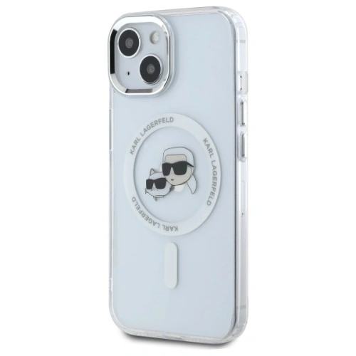 Kup Karl Lagerfeld KLHMP15SHLSKCH Apple iPhone 15 Hardcase IML Metall Karl&Choupette Kopf MagSafe weiß - KLD21831 - {ean13} - Sklep Home Screen