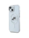 Buy Karl Lagerfeld KLHMP15SHLSKCH Apple iPhone 15 hardcase IML Metal Karl&Choupette Head MagSafe white - KLD21831 - {ean13} - Home Screen Store Europe