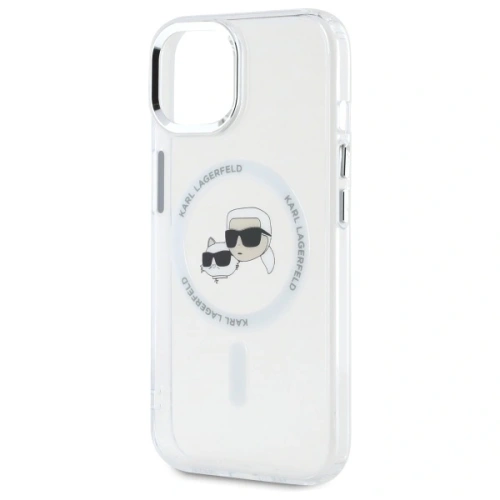 Kup Karl Lagerfeld KLHMP15SHLSKCH Apple iPhone 15 Hardcase IML Metall Karl&Choupette Kopf MagSafe weiß - KLD21831 - {ean13} - Sklep Home Screen