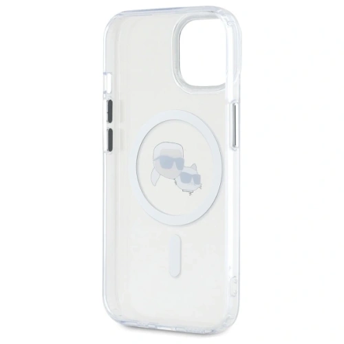 Kup Karl Lagerfeld KLHMP15SHLSKCH Apple iPhone 15 Hardcase IML Metall Karl&Choupette Kopf MagSafe weiß - KLD21831 - {ean13} - Sklep Home Screen