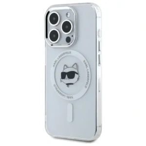 Kup Karl Lagerfeld KLHMP15XHLSCHH Apple iPhone 15 Pro Max Hartschale IML Metall Choupette Kopf MagSafe weiß - KLD21832 - {ean13} - Sklep Home Screen