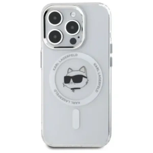 Kup Karl Lagerfeld KLHMP15XHLSCHH Apple iPhone 15 Pro Max Hartschale IML Metall Choupette Kopf MagSafe weiß - KLD21832 - {ean13} - Sklep Home Screen