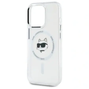 Kup Karl Lagerfeld KLHMP15XHLSCHH Apple iPhone 15 Pro Max Hartschale IML Metall Choupette Kopf MagSafe weiß - KLD21832 - {ean13} - Sklep Home Screen