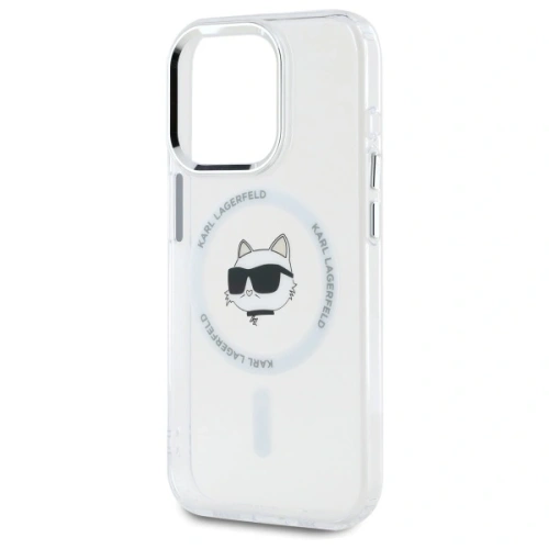 Kup Karl Lagerfeld KLHMP15XHLSCHH Apple iPhone 15 Pro Max Hartschale IML Metall Choupette Kopf MagSafe weiß - KLD21832 - {ean13} - Sklep Home Screen