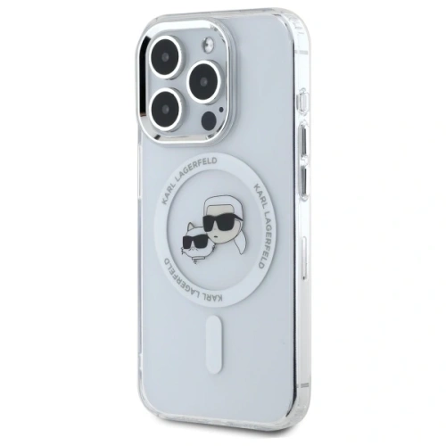 Kup Karl Lagerfeld KLHMP15XHLSKCH Apple iPhone 15 Pro Max Hardcase IML Metall Karl&Choupette Kopf MagSafe weiß - KLD21833 - {ean13} - Sklep Home Screen