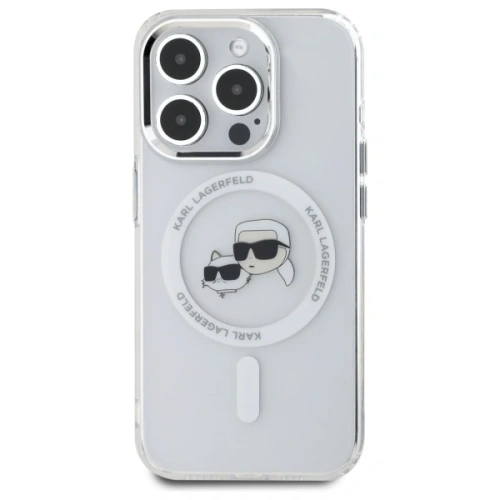 Kup Karl Lagerfeld KLHMP15XHLSKCH Apple iPhone 15 Pro Max Hardcase IML Metall Karl&Choupette Kopf MagSafe weiß - KLD21833 - {ean13} - Sklep Home Screen