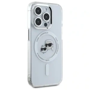 Kup Karl Lagerfeld KLHMP15XHLSKCH Apple iPhone 15 Pro Max Hardcase IML Metall Karl&Choupette Kopf MagSafe weiß - KLD21833 - {ean13} - Sklep Home Screen