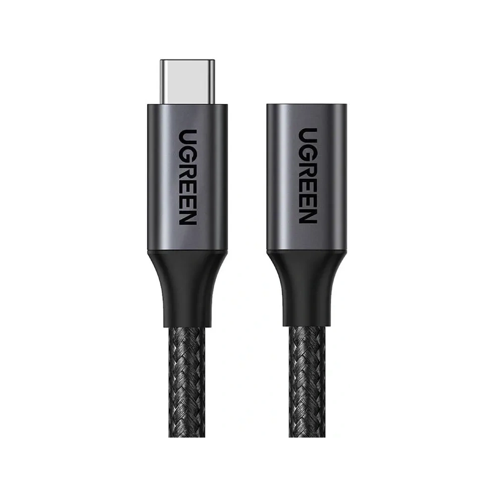 Przedłużacz USB-C 3.2 UGREEN US372 męski USB-C do żeński USB-C Gen 2 1m (czarny)
