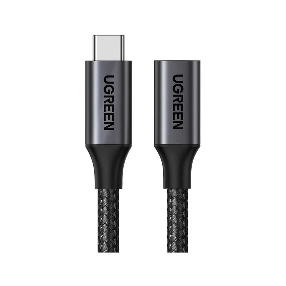 Przedłużacz USB-C 3.2 UGREEN US372 męski USB-C do żeński USB-C Gen 2 0.5m (czarny)