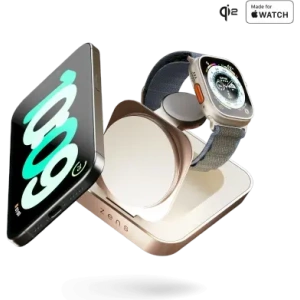 Buy ZENS Nightstand Charger Pro 2 Qi2 15W MagSafe wireless charger (copper) - ZENS37 - {ean13} - Home Screen Store Europe