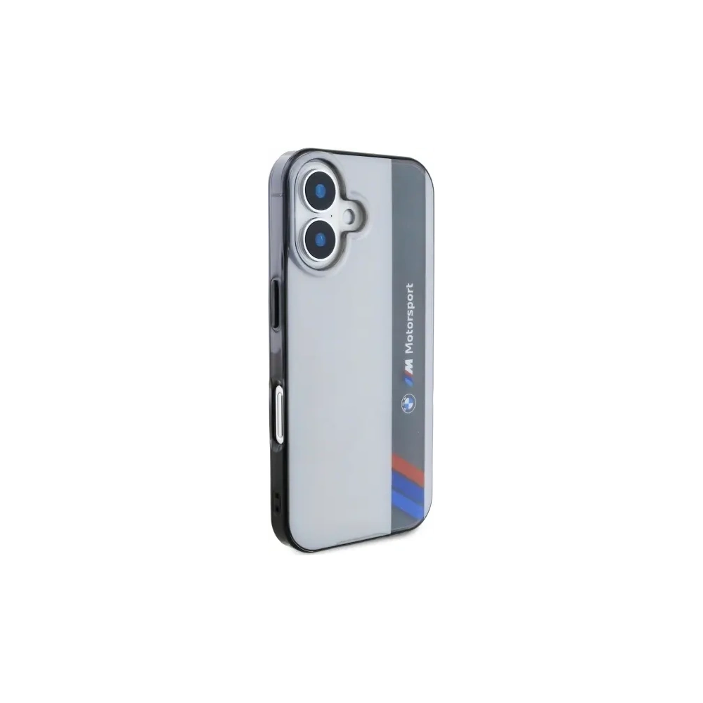 Etui BMW BMHCP16S23HTFEG Apple iPhone 16 hardcase Motorsport IML Vertical Stripe szary/grey