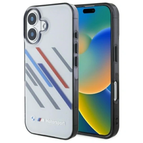 Kup Etui BMW BMHCP16S23HTRAG Apple iPhone 16 hardcase Motorsport IML Random Stripes szary/grey - BMW751 - {ean13} - Sklep Home Screen