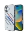 BMW BMHCP16S23HTRAG Apple iPhone 16 husă dură Motorsport IML Dungi aleatorii gri