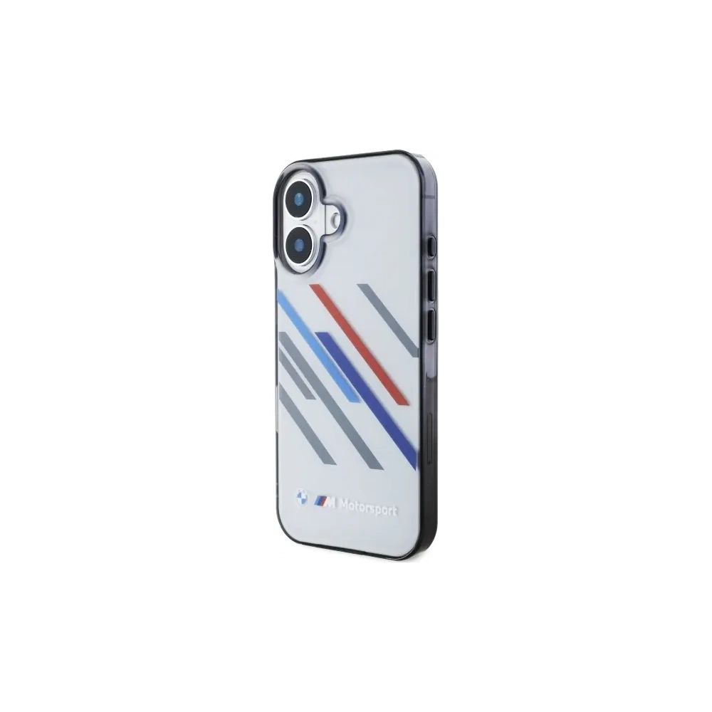 Etui BMW BMHCP16S23HTRAG Apple iPhone 16 hardcase Motorsport IML Random Stripes szary/grey