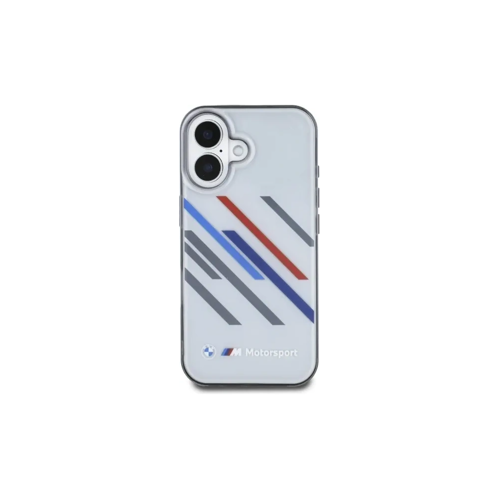 Etui BMW BMHCP16S23HTRAG Apple iPhone 16 hardcase Motorsport IML Random Stripes szary/grey