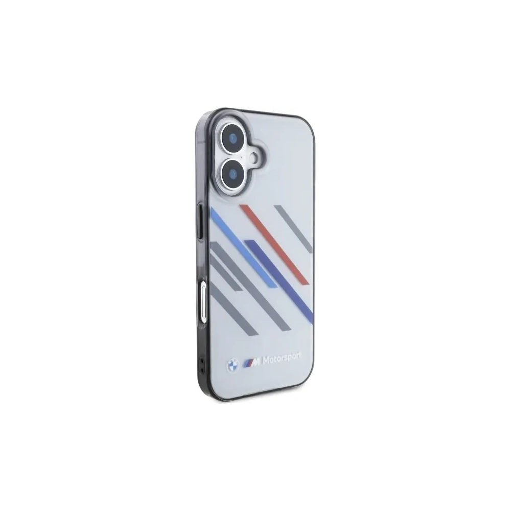 Etui BMW BMHCP16S23HTRAG Apple iPhone 16 hardcase Motorsport IML Random Stripes szary/grey