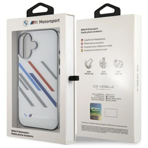 Kup Etui BMW BMHCP16S23HTRAG Apple iPhone 16 hardcase Motorsport IML Random Stripes szary/grey - BMW751 - {ean13} - Sklep Home Screen