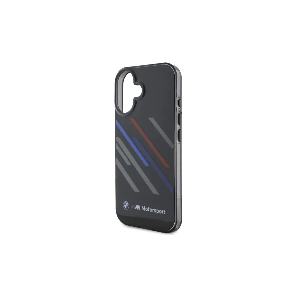 Etui BMW BMHCP16S23HTRAK Apple iPhone 16 hardcase Motorsport IML Random Stripes czarny/black