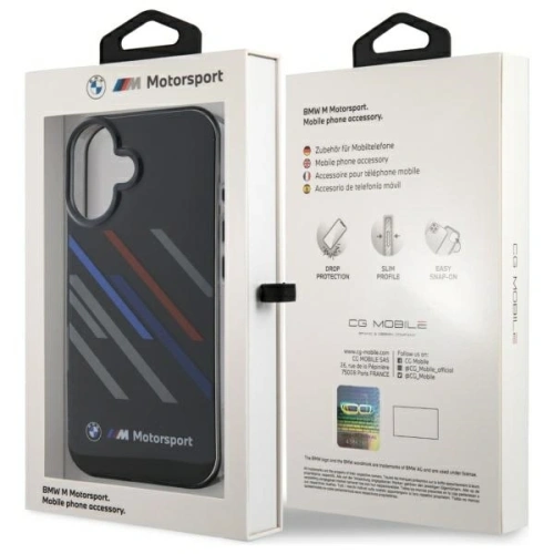 Kup Etui BMW BMHCP16S23HTRAK Apple iPhone 16 hardcase Motorsport IML Random Stripes černý/black - BMW752 - {ean13} - Sklep Home Screen