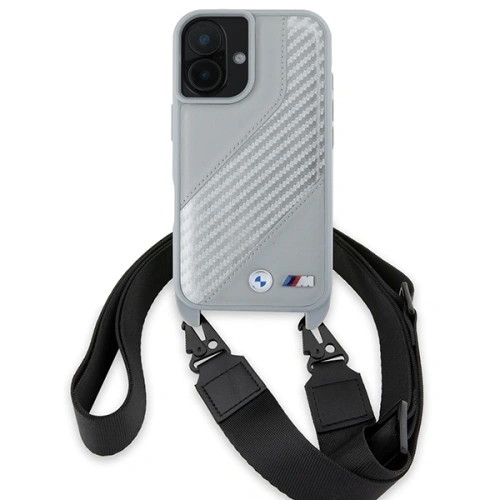Kup Etui BMW BMHCP16S23PSCCG Apple iPhone 16 hardcase M Edition Carbon Stripe & Strap šedý/grey - BMW754 - {ean13} - Sklep Home Screen