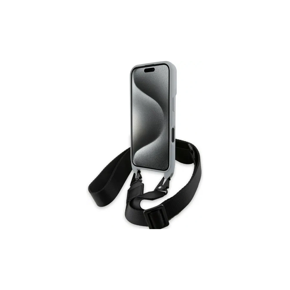 Etui BMW BMHCP16S23PSCCG Apple iPhone 16 hardcase M Edition Carbon Stripe & Strap szary/grey