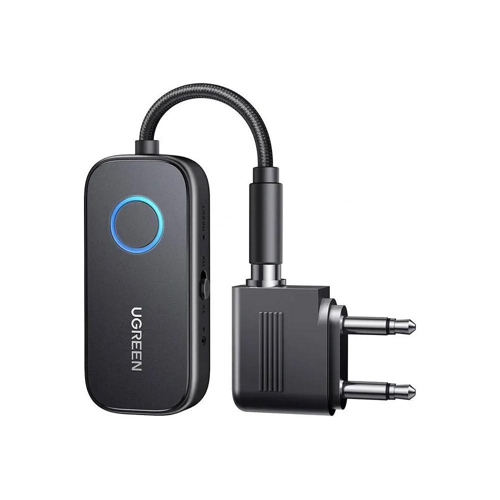 Odbiornik / nadajnik Bluetooth 5.2 UGREEN CM671 jack 3.5mm, 300mAh + adapter samolotowy