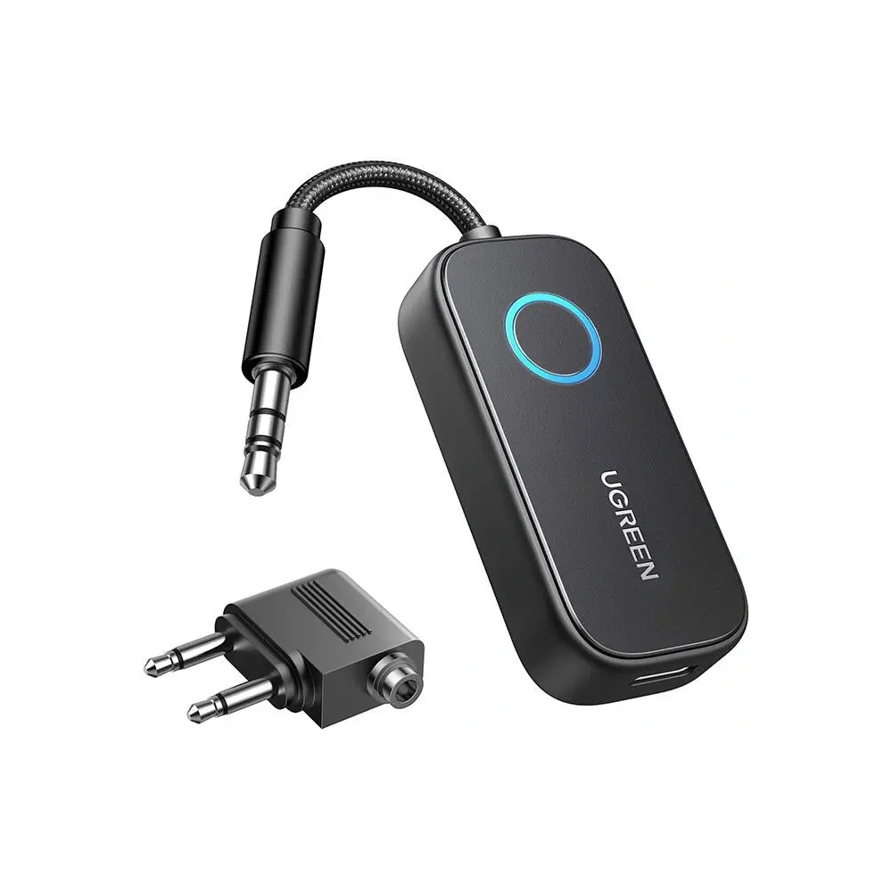 Odbiornik / nadajnik Bluetooth 5.2 UGREEN CM671 jack 3.5mm, 300mAh + adapter samolotowy
