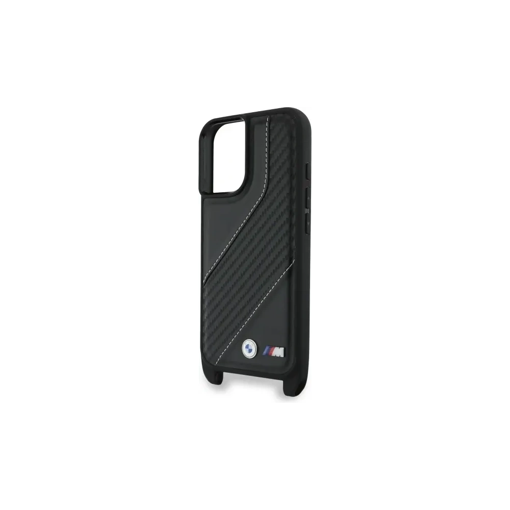 Etui BMW BMHCP16S23PSCCK Apple iPhone 16 hardcase M Edition Carbon Stripe & Strap czarny/black