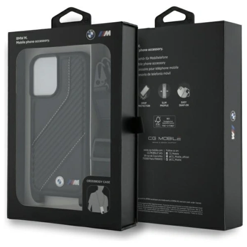 Kup BMW BMHCP16S23PSCCK Apple iPhone 16 carcasă dură M Edition Carbon Stripe & Strap negru - BMW755 - {ean13} - Sklep Home Screen