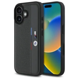 Buy BMW BMHCP16S23PUPVA Apple iPhone 16 hardcase M Perforated Tricolor Detail Line anthracite - BMW756 - {ean13} - Home Screen Store Europe