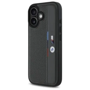 Buy BMW BMHCP16S23PUPVA Apple iPhone 16 hardcase M Perforated Tricolor Detail Line anthracite - BMW756 - {ean13} - Home Screen Store Europe