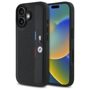Kup BMW BMHCP16S23PUPVK Apple iPhone 16 hardcase M Detaliu perforat tricolor linie negru - BMW757 - {ean13} - Sklep Home Screen