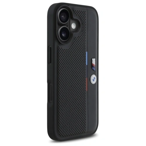 Kup BMW BMHCP16S23PUPVK Apple iPhone 16 hardcase M Detaliu perforat tricolor linie negru - BMW757 - {ean13} - Sklep Home Screen