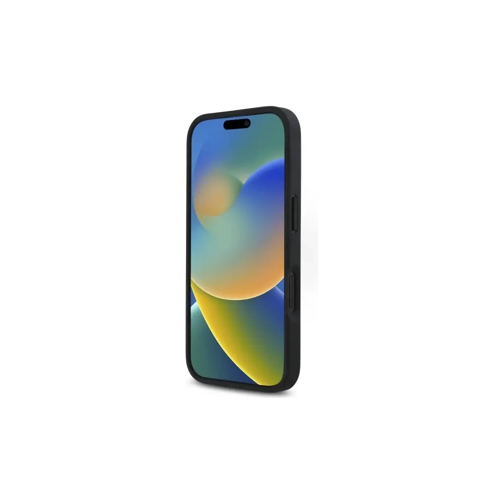 Etui BMW BMHCP16S23PUPVK Apple iPhone 16 hardcase M Perforated Tricolor Detail Line czarny/black