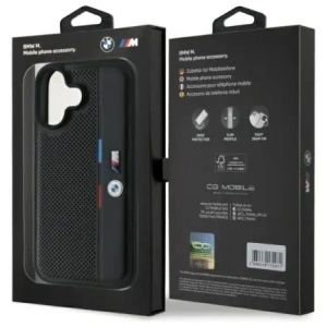 Kup Etui BMW BMHCP16S23PUPVK Apple iPhone 16 hardcase M Perforated Tricolor Detail Line černý/black - BMW757 - {ean13} - Sklep Home Screen