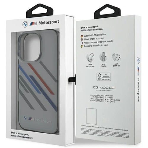 Buy BMW BMHCP16X23HTRAG Apple iPhone 16 Pro Max hardcase Motorsport IML Random Stripes grey - BMW759 - {ean13} - Home Screen Store Europe