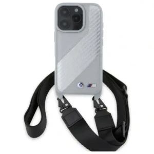 Kup Etui BMW BMHCP16X23PSCCG Apple iPhone 16 Pro Max hardcase M Edition Carbon Stripe & Strap szary/grey - BMW762 - {ean13} - Sklep Home Screen