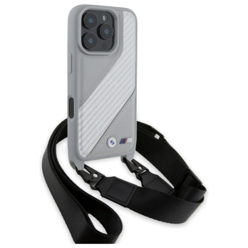 Kup Etui BMW BMHCP16X23PSCCG Apple iPhone 16 Pro Max hardcase M Edition Carbon Stripe & Strap šedá/grey - BMW762 - {ean13} - Sklep Home Screen