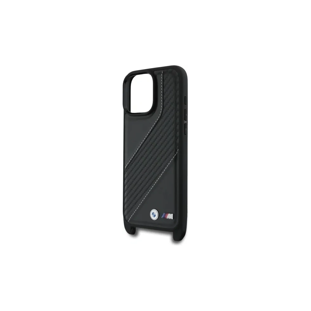 Etui BMW BMHCP16X23PSCCK Apple iPhone 16 Pro Max hardcase M Edition Carbon Stripe & Strap czarny/black
