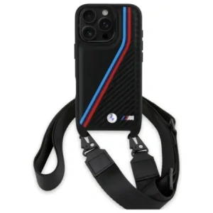 Kup Etui BMW BMHCP16X23PSVTK Apple iPhone 16 Pro Max hardcase M Edition Carbon Tricolor Lines & Strap černý/black - BMW764 - {ean13} - Sklep Home Screen